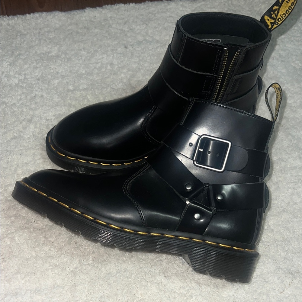 Dr. Martens Black Buckle Boots